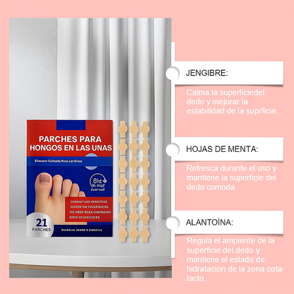 💅 Fungal Nail Patches | Pack de 21 Parches Reparadores para el Cuidado de las Uñas